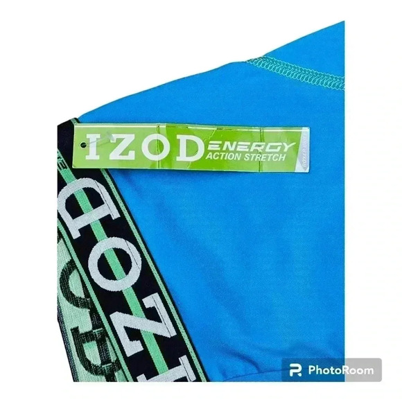 IZOD ENERGY ACTION STRETCH BOXER BRIEFS BLUE LARGE - Picture 3 of 6